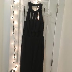 Black Romper with Strappy Bodice